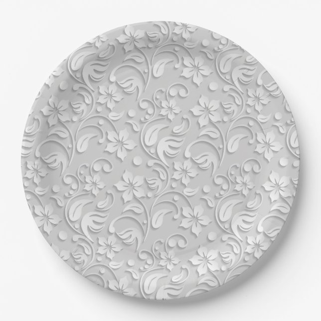 Pratos de papel floral (Frente)