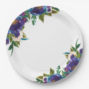 Pratos de Papel Floral
