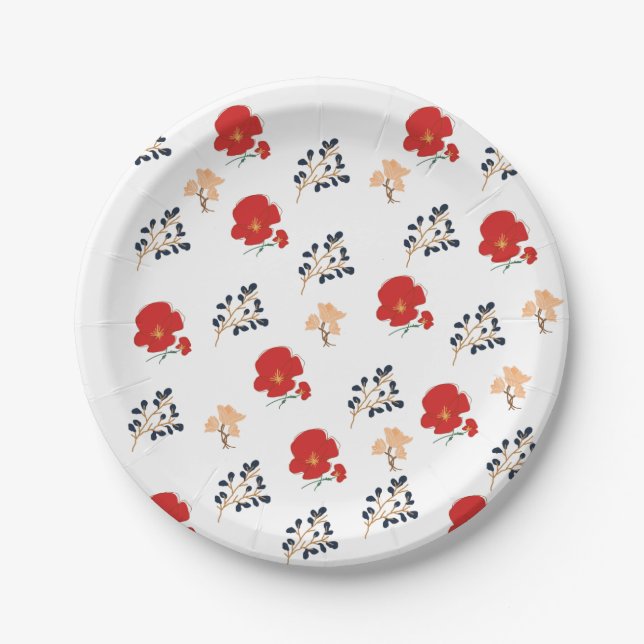 Pratos de Papel Florir (Frente)