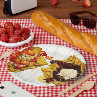 Pratos de Papel Foto Crepes