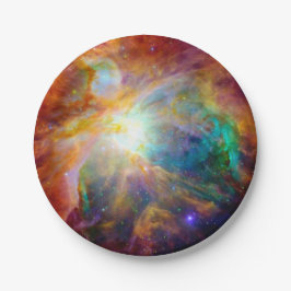 Pratos de Papel Galáxia Colorida da Nebulosa de Ór