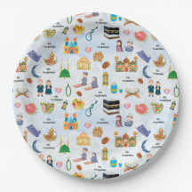 Pratos de Papel Kids Eid Mubarak – Islâmico Colori