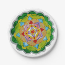 Pratos de Papel Mandala 18 cm