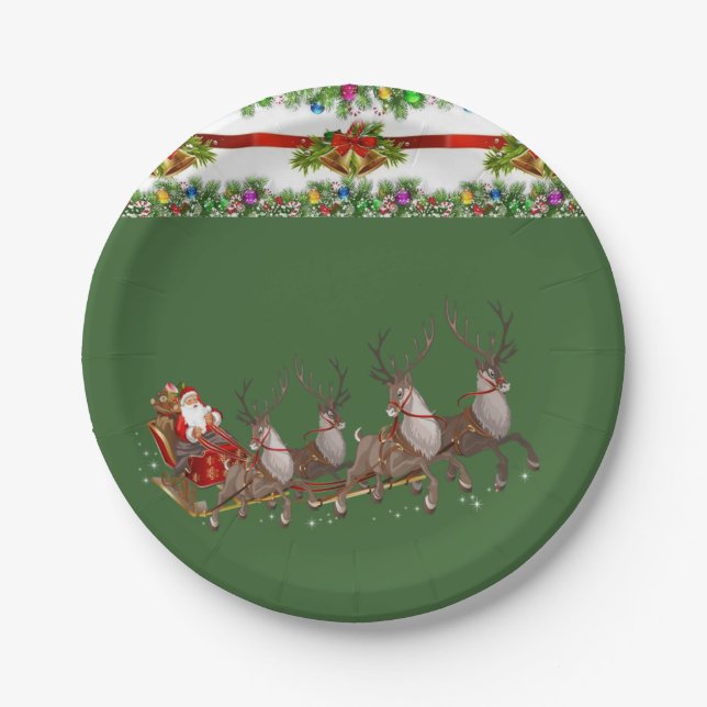 Pratos de papel Natal (Frente)