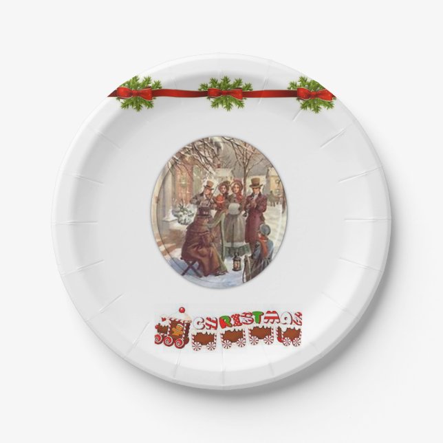 Pratos de papel Natal (Frente)