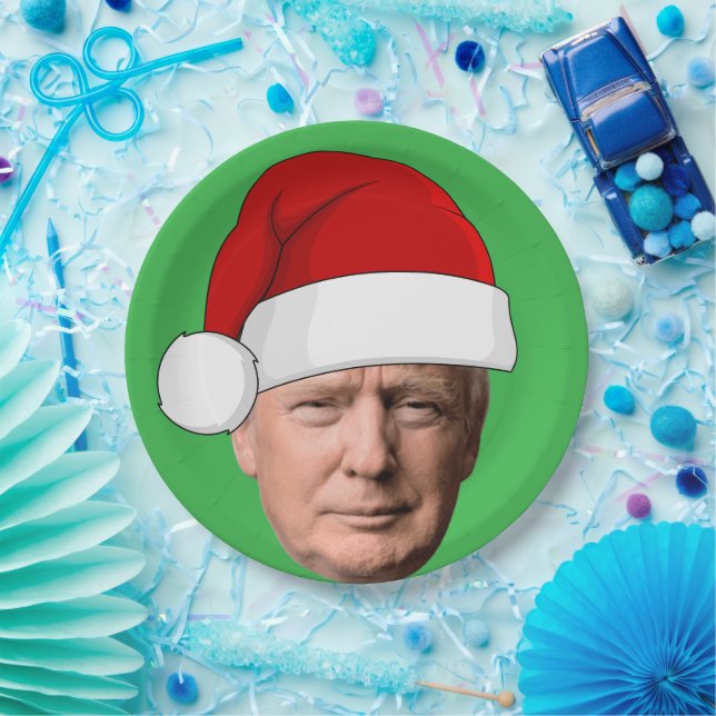 PRATOS DE PAPEL NATAL TRUMP (Festa)