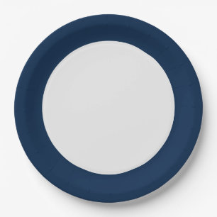 Pratos de Papel Oxford Blue Rim – Personalizáveis