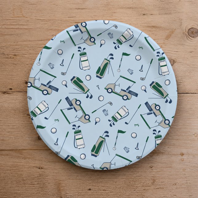 Pratos de Papel Padrão de Golfe (Criador carregado)