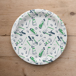 Pratos de Papel Padrão de Golfe