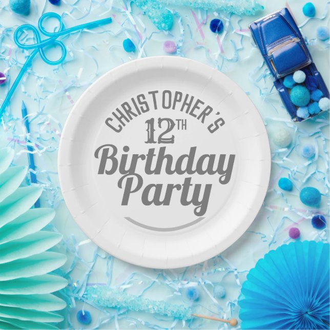 Pratos de papel para celebração de aniversário de  (Festa)
