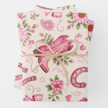 Pratos de Papel para Chá de Bebê Cowgirl Rosa | Bo