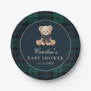 Pratos de papel para chá de bebê do ursinho Teddy