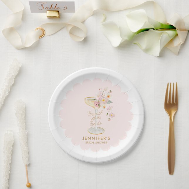 Pratos de papel para chá de noiva Brunch com a Noi (Casamento)