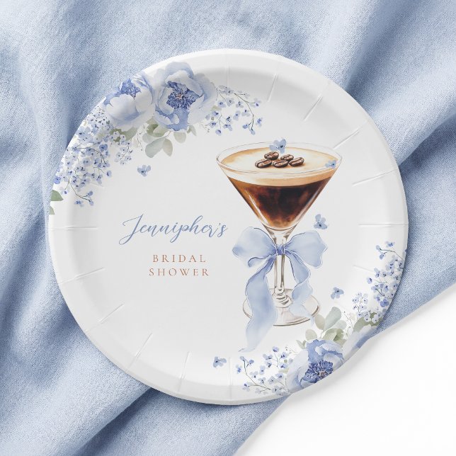 Pratos de Papel para Chá de Noiva com Martini Flor (Criador carregado)