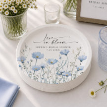 Pratos de Papel para Chá de Noiva Love In Bloom Az