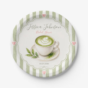 Pratos de Papel para Chá de Noiva Matcha Ela Encon