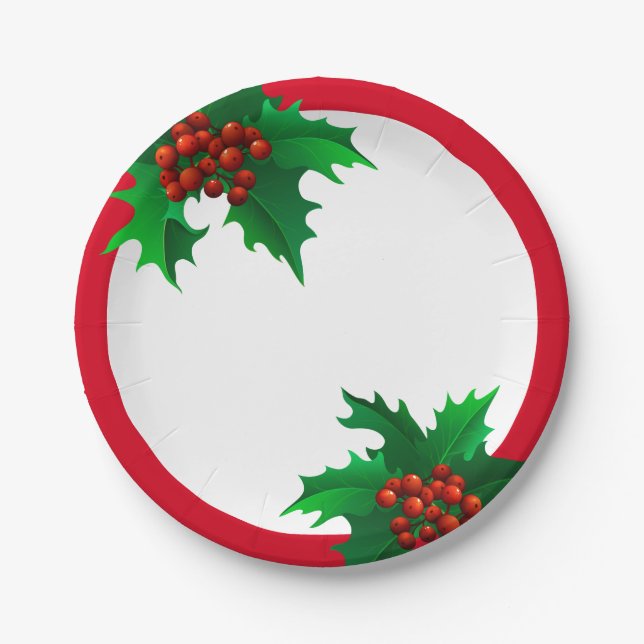 Pratos de Papel para Férias de Natal (Frente)