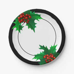 Pratos de Papel para Férias de Natal
