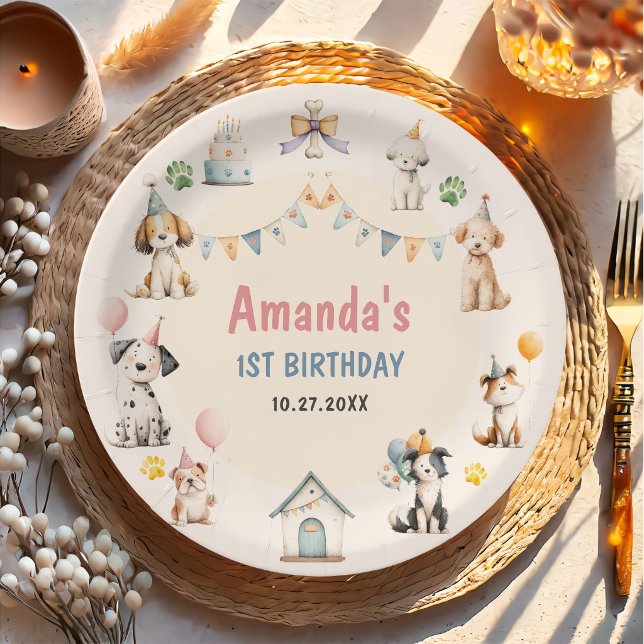 Pratos de papel para festa de aniversário de cacho (Criador carregado)
