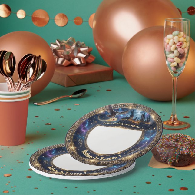 Pratos de Papel para Festa de Aniversário de Magos (Múltiplo)
