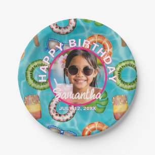 Pratos de papel para festa de aniversário Tropical
