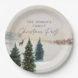 Pratos de papel para festa de Natal elegantes