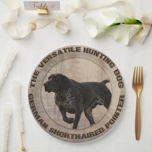 Pratos de Papel para German Shorthaired Pointers ( (Casamento)