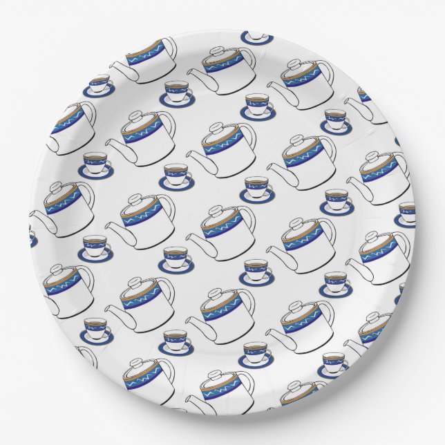 pratos de papel para o chá (Frente)