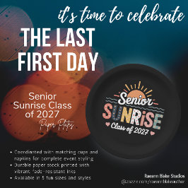 Pratos de Papel para Sobremesa Senior Sunrise 2027