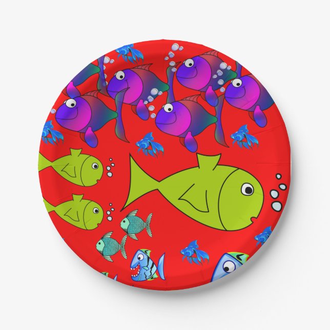 Pratos de papel Peixe (Frente)