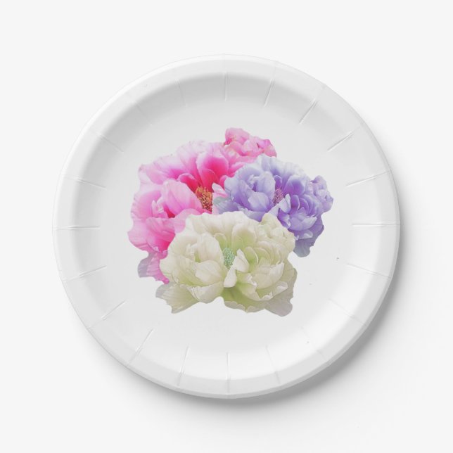 Pratos de Papel Peonias (Frente)