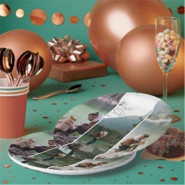 Pratos de Papel Personalizados com 3 Fotos Vertica