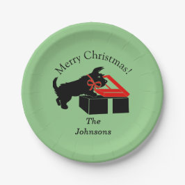 Pratos de Papel Personalizados de Natal com Cachor
