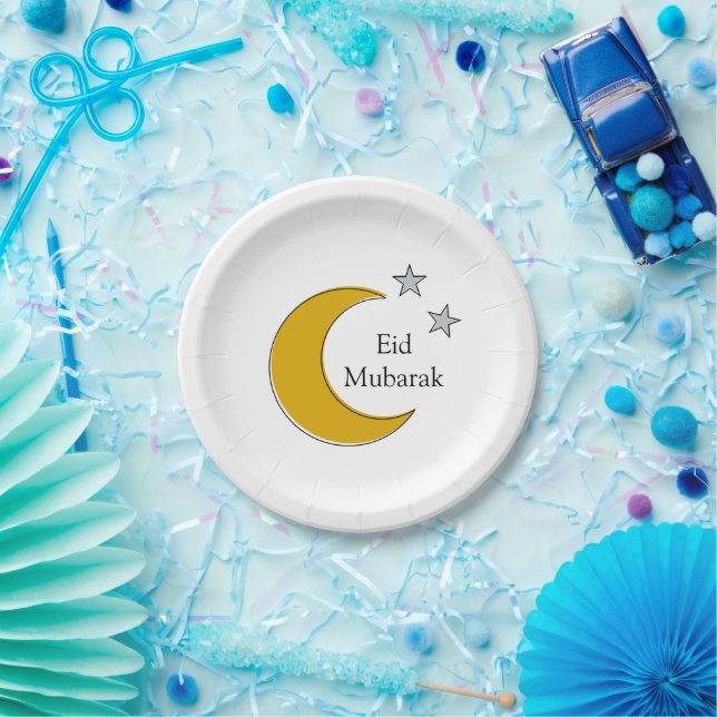 Pratos de Papel Personalizados para Eid (Festa)