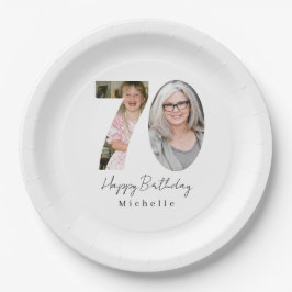 Pratos de Papel Personalizados para Festa de 70 An