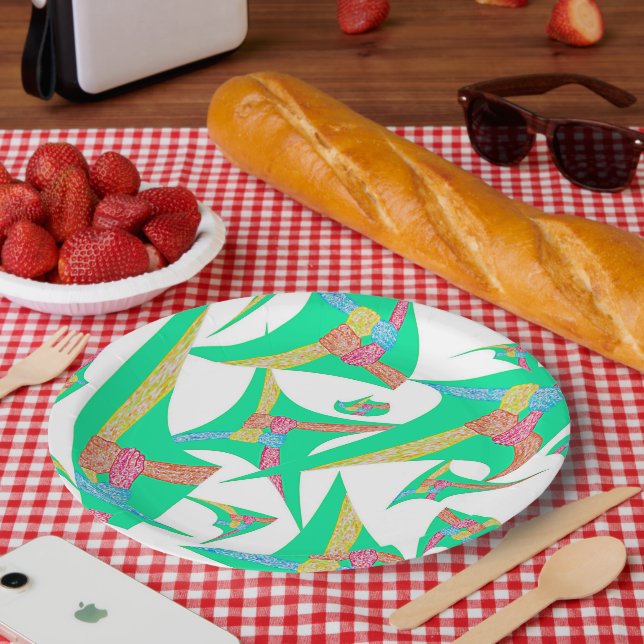 Pratos de Papel Pipas de Conexão (Piquenique)