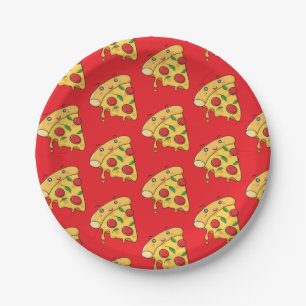 Pratos de Papel, Queijo de Pizza Vermelho