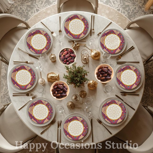 Pratos de Papel Ramadan Kareem Ramadan Mubarak (Criador carregado)