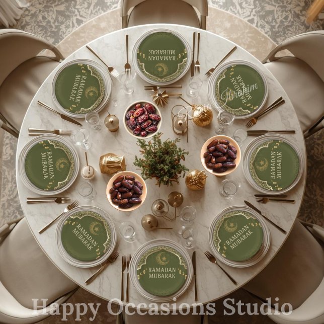 Pratos de Papel Ramadan Kareem Ramadan Mubarak (Criador carregado)