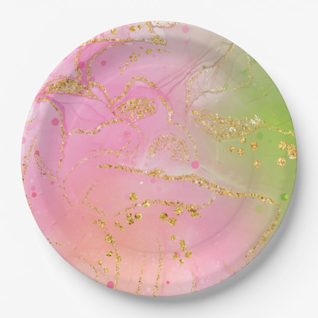 Pratos de Papel Redondos Modernos e Tendências par (Frente)