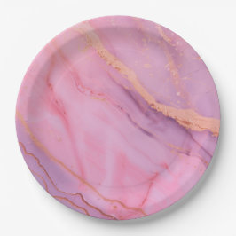 Pratos de papel rosa
