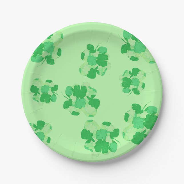 Pratos de Papel Shamrock de Shamrocks (Frente)