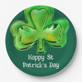 Pratos de Papel Shamrock Dia de São Patrício