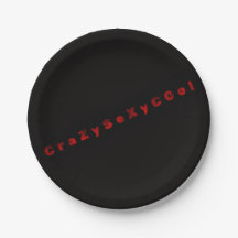 Pratos de papel temáticos Black CrazySexyCool