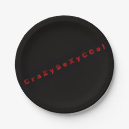 Pratos de papel temáticos Black CrazySexyCool