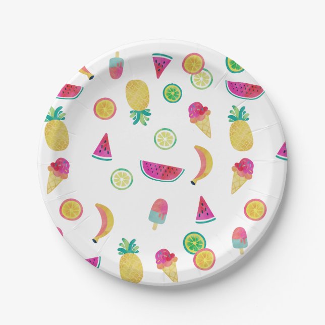 Pratos de Papel Tutti Frutti (Frente)