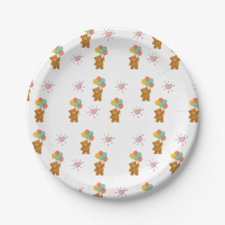 Pratos de Papel Urso Fofo