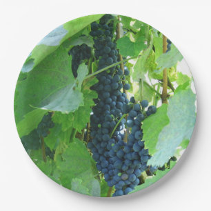 Pratos de Papel Uvas Azuis