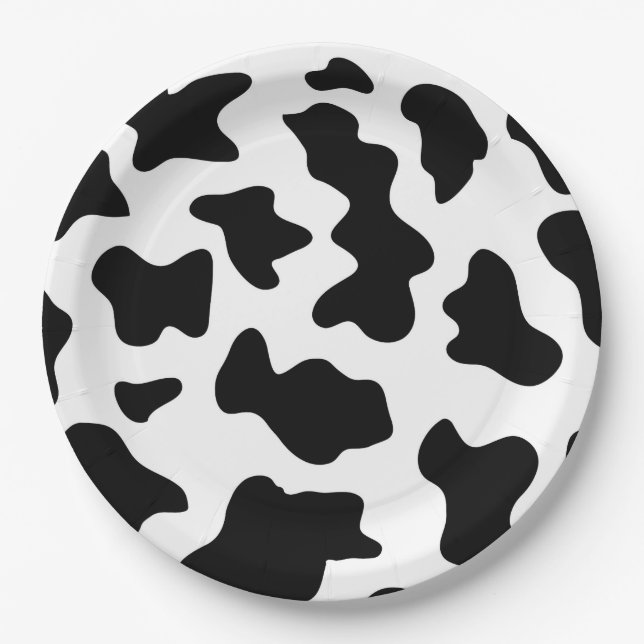 pratos de papel vaca mugido (Frente)