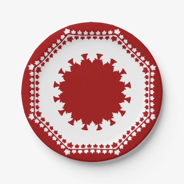 Pratos do Dia do Canadá Folhas de Bordo Canadá Pra (Frente)